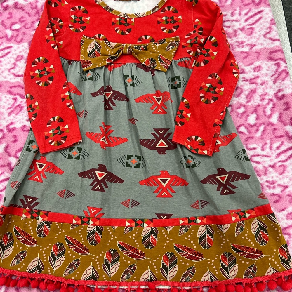 Jelly the Pug Size 7 Aztec Dress Like New